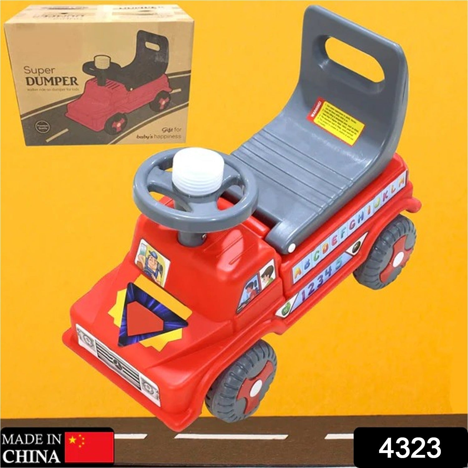 Baby ride-on car with backrest and horn Baby ride-on car with backrest and horn